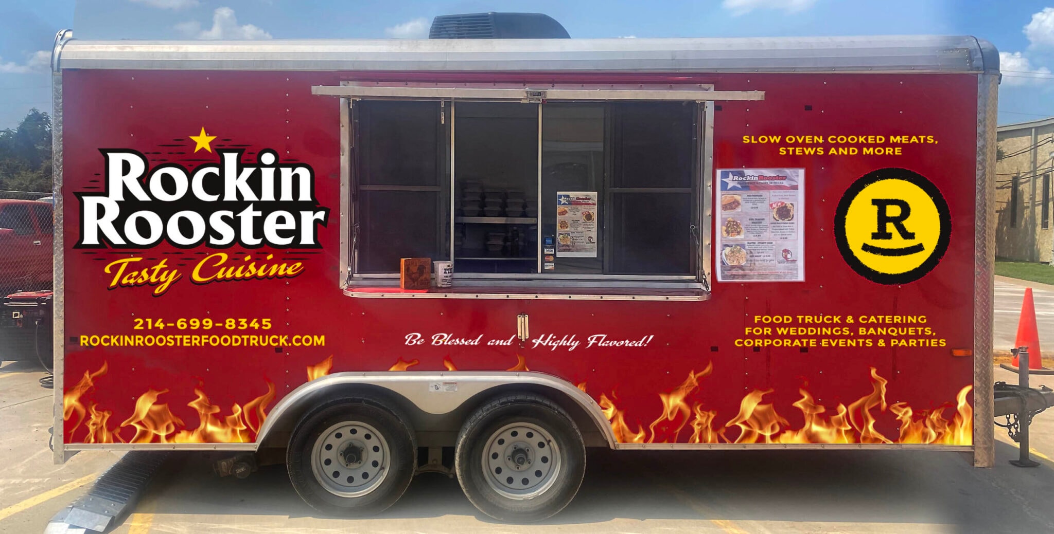 Rockin Rooster food truck side view